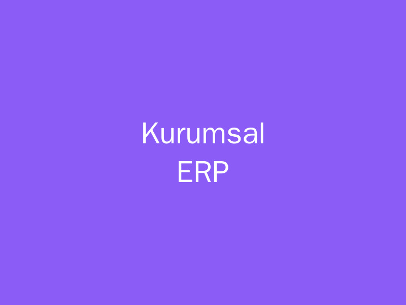 Kurumsal ERP